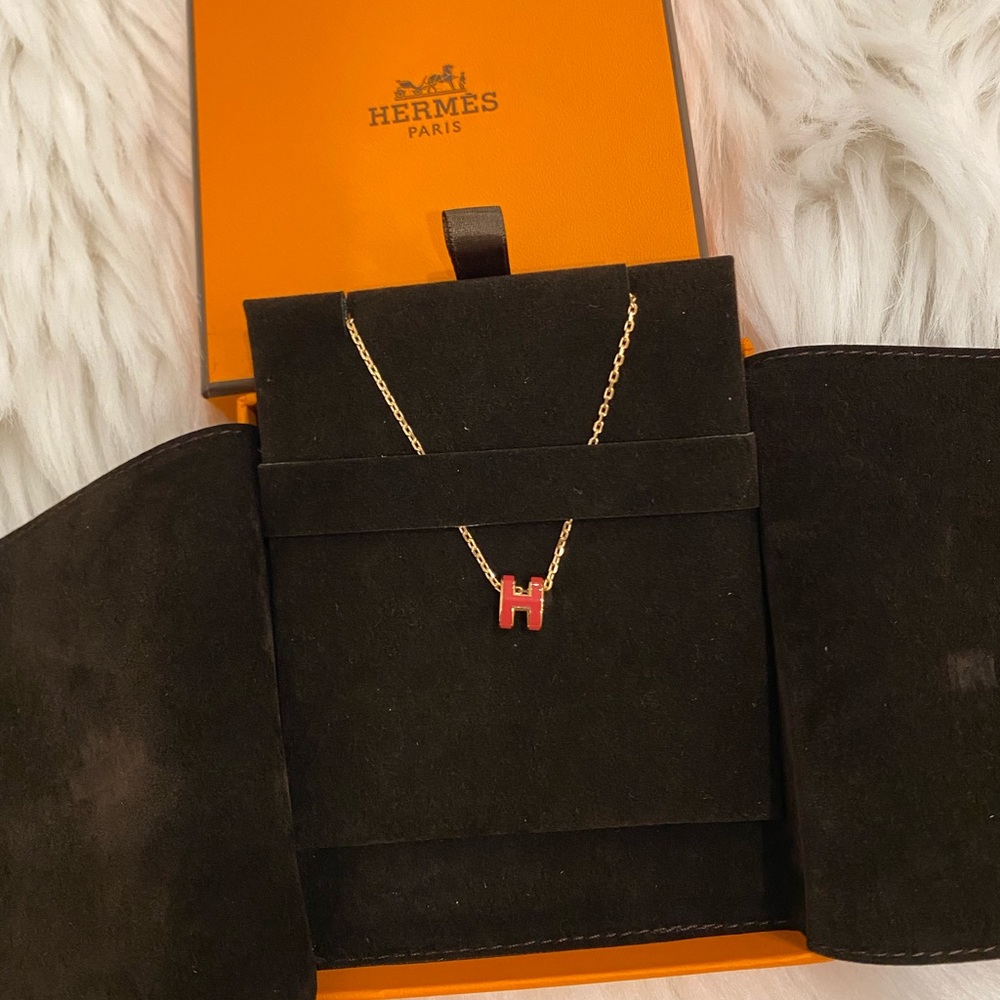 Hermes mini H pop necklace